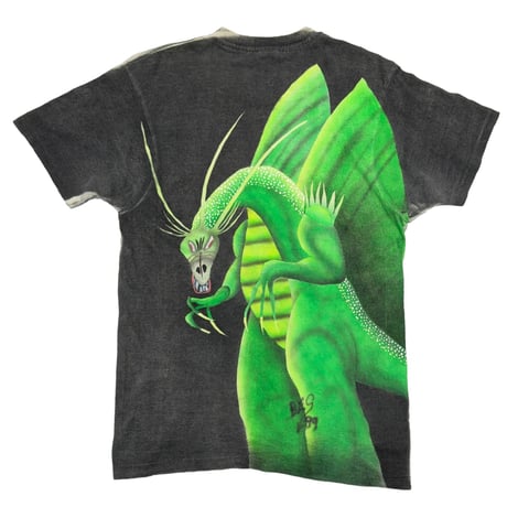 OLD & VINTAGE SKULL DRAGON OVP Hanes LARGE 7318