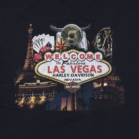 HARLEY DAVIDSON FLAMING DICE SLEEVE CARD LAS VEGAS LS XL 7114