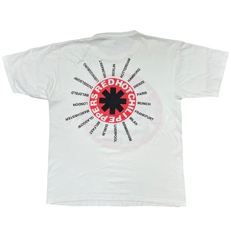 RED HOT CHILI PEPPERS BLOOD SUGER SEX MAGIK TOUR LOGO & PHOTO WHITE EURO LARGE 1457
