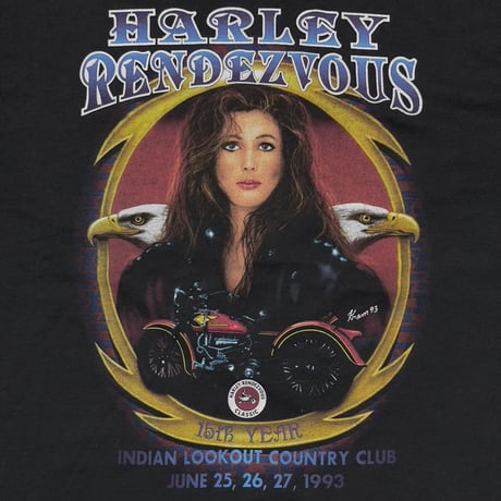 HARLEY RENDEZVOUS 1993 INDIAN LOOKOUT COUNTRY INC FRUIT OF THE LOOM XL 1386