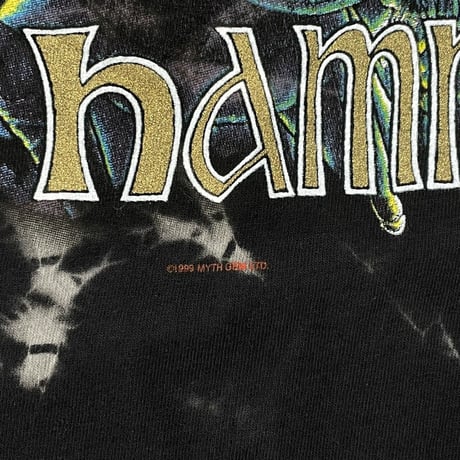 LED ZEPPELIN HAMMER OF THE GOD TIE DYE TEE BLACK XL WINTERLAND 115JJ49877