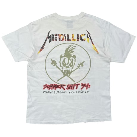 METALLICA SUMMER SHIT '94 WHITE GIANT BY TEE JAYS LARGE 9473