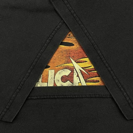 METALLICA PUSHEAD SIDE FLAMING SKULL TEE FITS LIKE XXL 5109