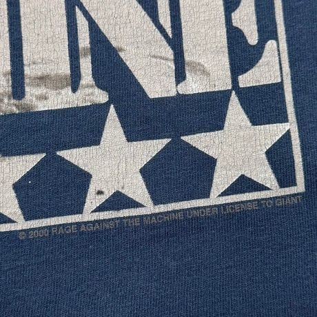 RAGE AGAINST THE MACHINE FRONT BOX TEXT LOGO NAVY GIANT FITS LARGE 3809