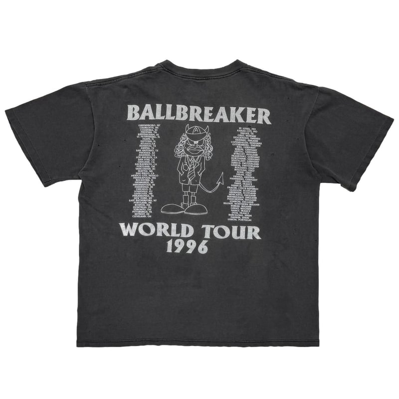【新品未使用】AC/DC BROCKUM [size: L]ヴィンテージTシャツ AC/DC BALLBREAKER WORLD TOUR 1996 BROCKUM XL 89