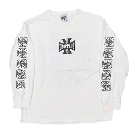 WEST COAST CHOPPERS IRON CROSS LS WHITE XL 8294