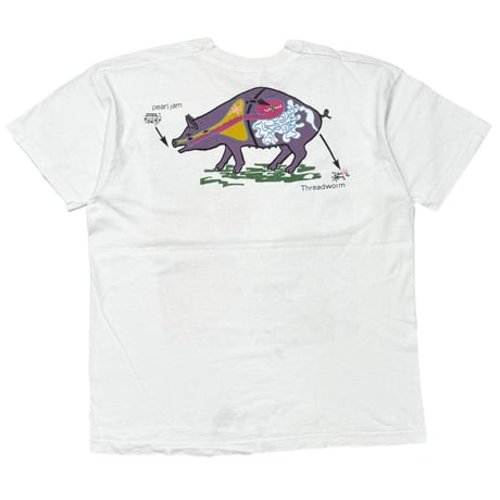 PEARL JAM THREADWORM WHITE FRUIT OF THE LOOM XL 0850