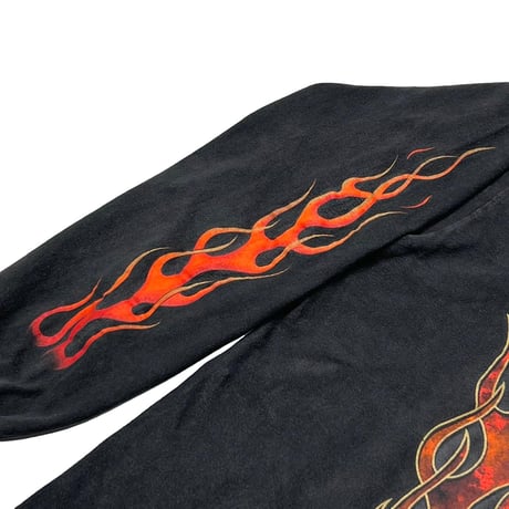 HARLEY DAVIDSON RED V FLAME TEXAS EMBLEM LS LARGE 5964
