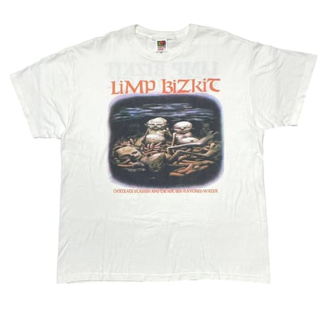 LIMP BIZKIT CHOCOLATE STARFISH AND THE DOT DOG FLAVORED WATER TEE WHITE  FRUIT OF THE LOOM XL 0011