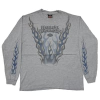 HARLEY DAVIDSON FRONT V FLAME SALTLAKESITY UTAH LS ASH GREY XL 7924