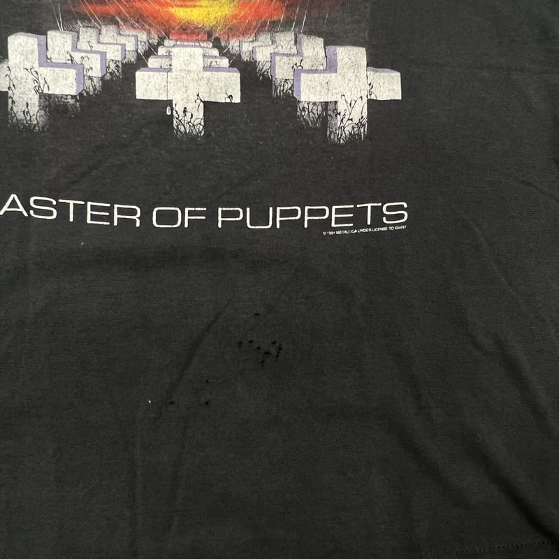 トップス 90S giant llica Master Of Puppets XL 1994 Metallica T-shirt Giant License Size Xl Master of