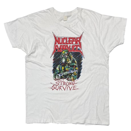 NUCLEAR ASSAULT ONLY THE STRONG SURVIVE WHITE SCREEN STARS XL 2902