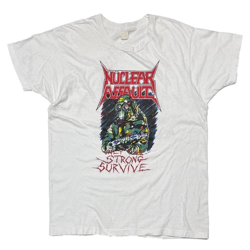 NUCLEAR ASSAULT ONLY THE STRONG SURVIVE WHITE S