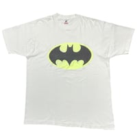 DC COMICS BATMAN LOGO 1982 WHITE FRUIT OF THE LOOM XL 8417