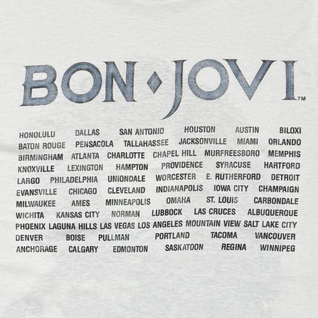 BON JOVI 1988 PORTRAIT BACK TOUR WHITE FITS XL 3322
