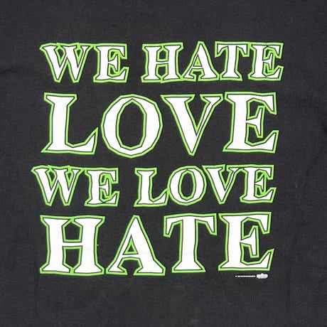 MARILYN MANSON HANDSIGN WE HATE LOVE WE LOVE HATE HANES XL 8430