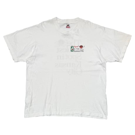 7UP 1990 THE COOLEST SPOT IN CANSAS CITY WHITE FRUIT OF THE LOOM XL 4296