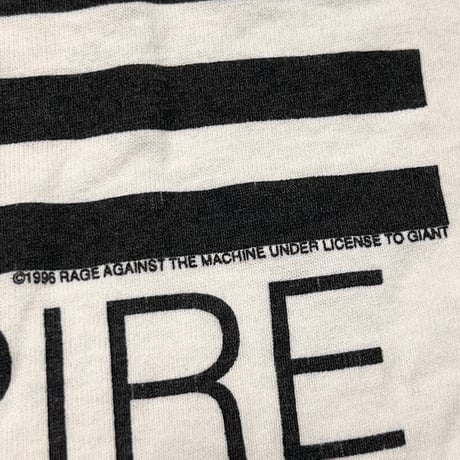 RAGE AGAINST THE MACHINE 1996 EVIL EMPIRE RAGLAN WHITE/BLACK giant LARGE 4886