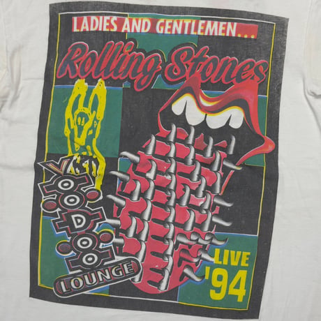 THE ROLLING STONES SPIKE VOODOO LOUNGE 1994 TONGUE BOOTLEG WHITE LARGE 5360