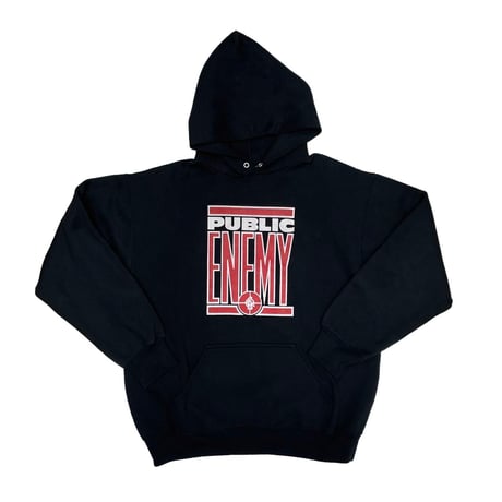 PUBLIC ENEMY Crosshair Logo プルオーバー パーカー Public Enemy Crosshairs Logo Sleeve Print Hoodie Sweater