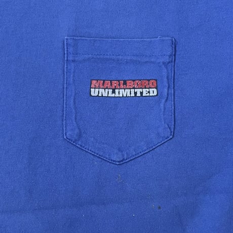 Marlboro UNLIMITED COYOTE POCKET TEE BLUE FITS LARGE 8