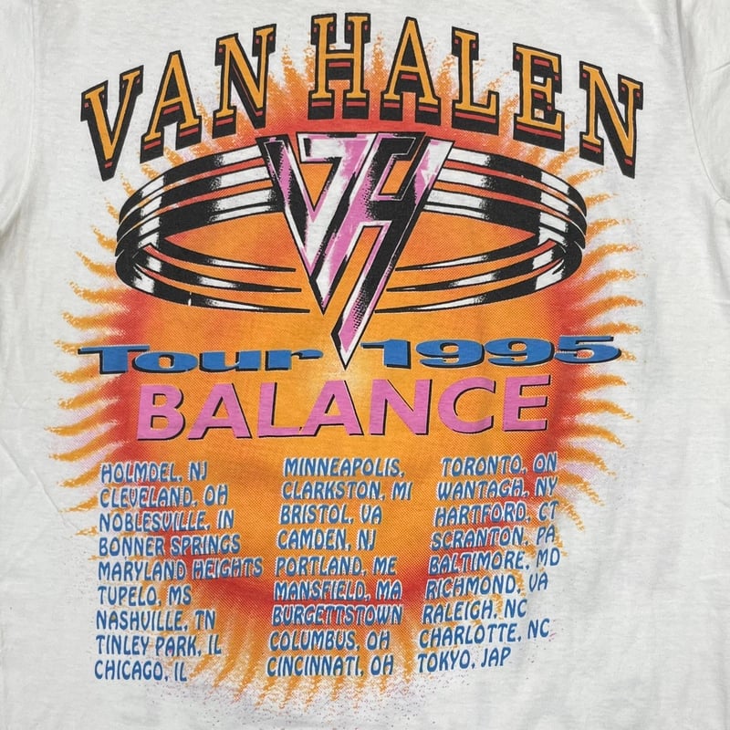 VAN HALEN BALANCE 95-96 TOUR T ビンテージ vintage 1995's VAN HALEN music tee “balance tour” | NOIR ONLINE