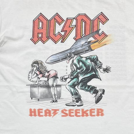 AC/DC HEAT SEEKER BLOW UP YOUR VIDEO 1988 WHITE LARGE 6426