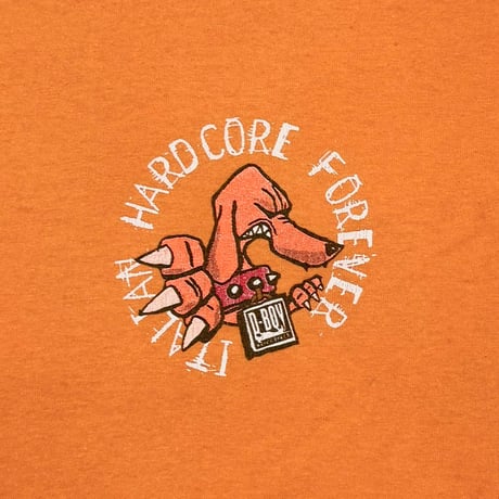 D-BOY RECORDS ITALIAN HARDCORE FOREVER ORANGE FITS LARGE 0866