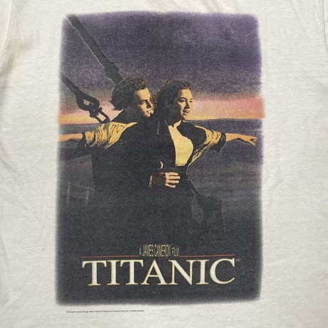 TITANIC 1998 MOVIE PROMO TEE WHITE FITS M-L 8260
