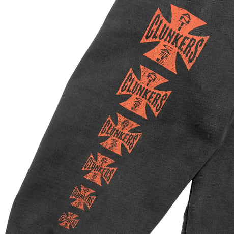 greatLAnd ORIGINAL CLUNKERS ZIP HOODIE / DOUBLE FACE BLACK/ORANGE