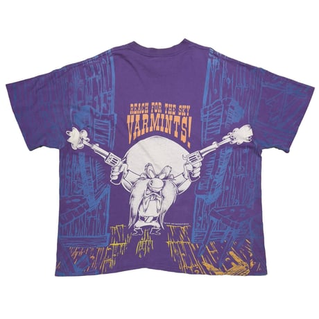 LOONEY TUNES YOSEMITE SAM 1993 REACH FOR THE SKY VARMINTS! OVP PURPLE FITS XL-XXL 7320