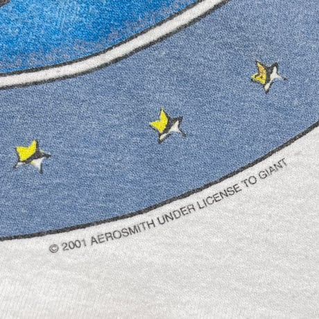 AEROSMITH 2001 AERO FORCE ONE JUST PUSH PLAY WORLD TOUR WHITE M&O XL 7658