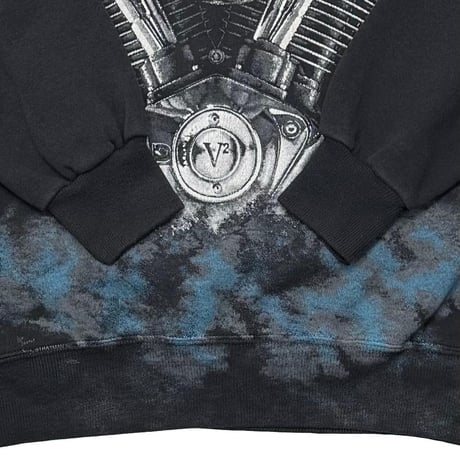 HARLEY DAVIDSON THUNDER & LIGHTNING PURPLE CREWNECK SWEAT HANES LARGE 9995