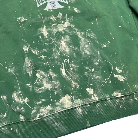 greatLAnd ORIGINAL CLUNKERS CREW NECK SWEAT SHIRT GREEN PAINTED