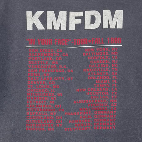 KMFDM IN YOUR FACE TOUR 1995 JUST SAY ROCK XL 2931