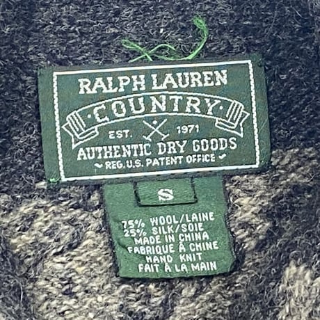 LAST OF STORE RALPH LAUREN COUNTRY NATIVE INDIAN HEAD KNIT JACKET SMALL 1855