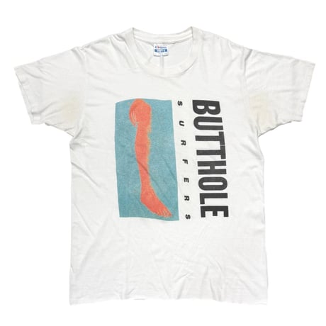 BUTTHOLE SURFERS Rembrandt Pussyhorse WHITE HANES LARGE 4683