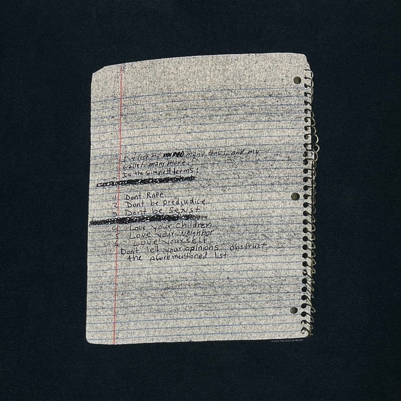 トップス  COBAIN 2003 MEMORIAL NOTE NIRVANA KURT COBAIN MEMORIAL 2003 NOTE anvil XX