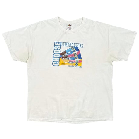 OREO CHOOSE DELICIOUSLY. WHITE FRUIT OF THE LOOM XL 9347