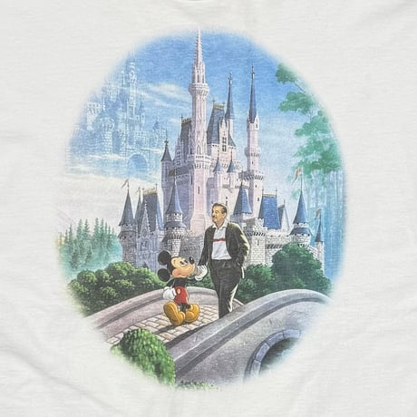 DISNEY VINTAGE MICKEY MOUSE WALKING WITH WALT WHITE FITS XL 5076
