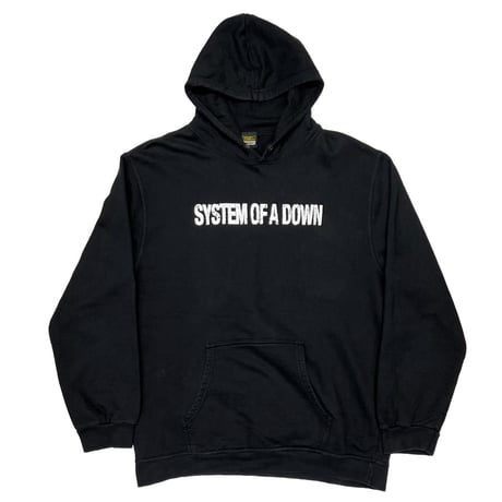 SYSTEM OF A DOWN RED HAND HOODIE ADVISORY LARGE 1585