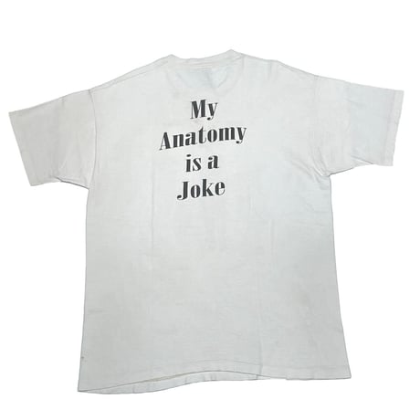 ANATOMY OF HUMOR MY ANATOMY IS A JOKE TEE WHITE FRUIT OF THE LOOM XL 1724
