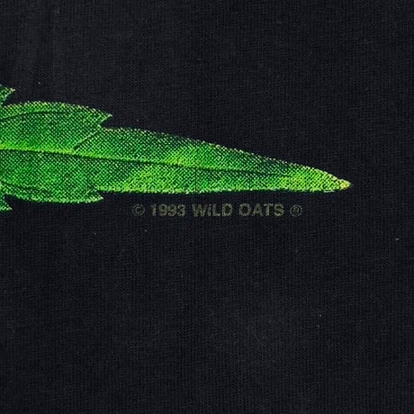 OLD & VINTAGE WEED SKULL L/S HOODED TEE 1993 WILD OATS XL 0004