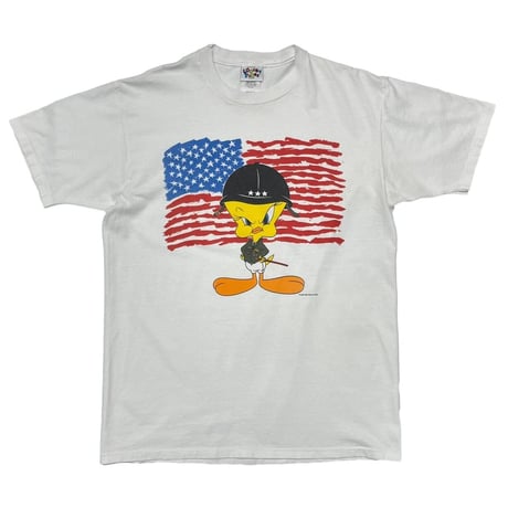 LOONEY TUNES 1995 TWEETY AMERICAN FLAG WHITE LARGE 7549