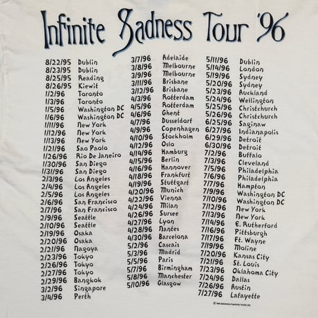 THE SMASHING PUMPKINS Infinite Sadness Tour 1996 HANES LARGE 0398