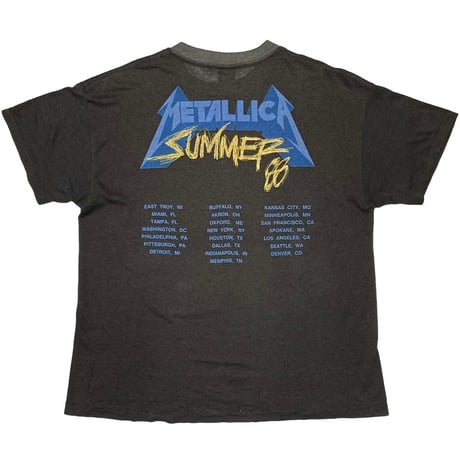 METALLICA PUSHEAD DAMAGED JUSTICE SUMMER 88 TOUCH OF GOLD XL 5434