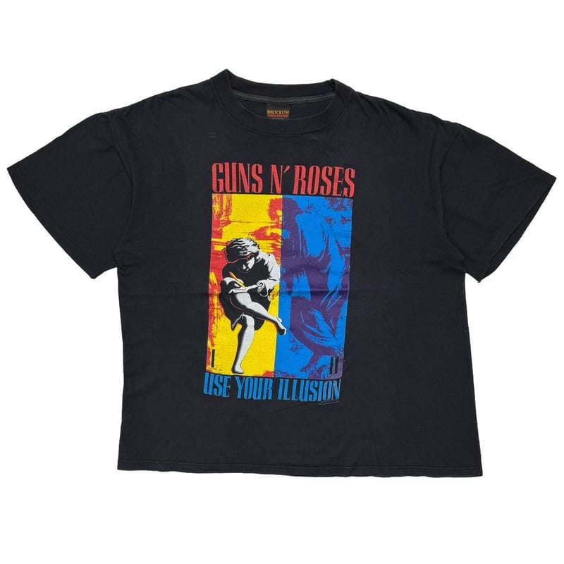 トップス GUNS N' ROSES LLICA 1992 BROCKUM XL Vintage METALLICA & GUNS N ROSES 1992 Concert Shirt XL Original