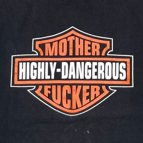 OLD & VINTAGE HIGHLY-DANGEROUS MOTHER FUCKER EMBLEM PARODY SOF TEE XXL 3095