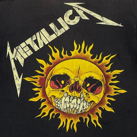 METALLICA 1994 PUSHEAD SIDE FLAME SKULL SOF TEE LARGE 9024
