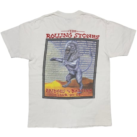 ROLLING STONES BRIDGES TO BABYLON TOUR 97-98 WHITE DELTA LARGE 6931